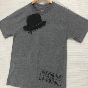 Watching Is Not A Crime Short Sleeve‎ Hanes Beefy-T Graphic Tee T-Shirt Size M